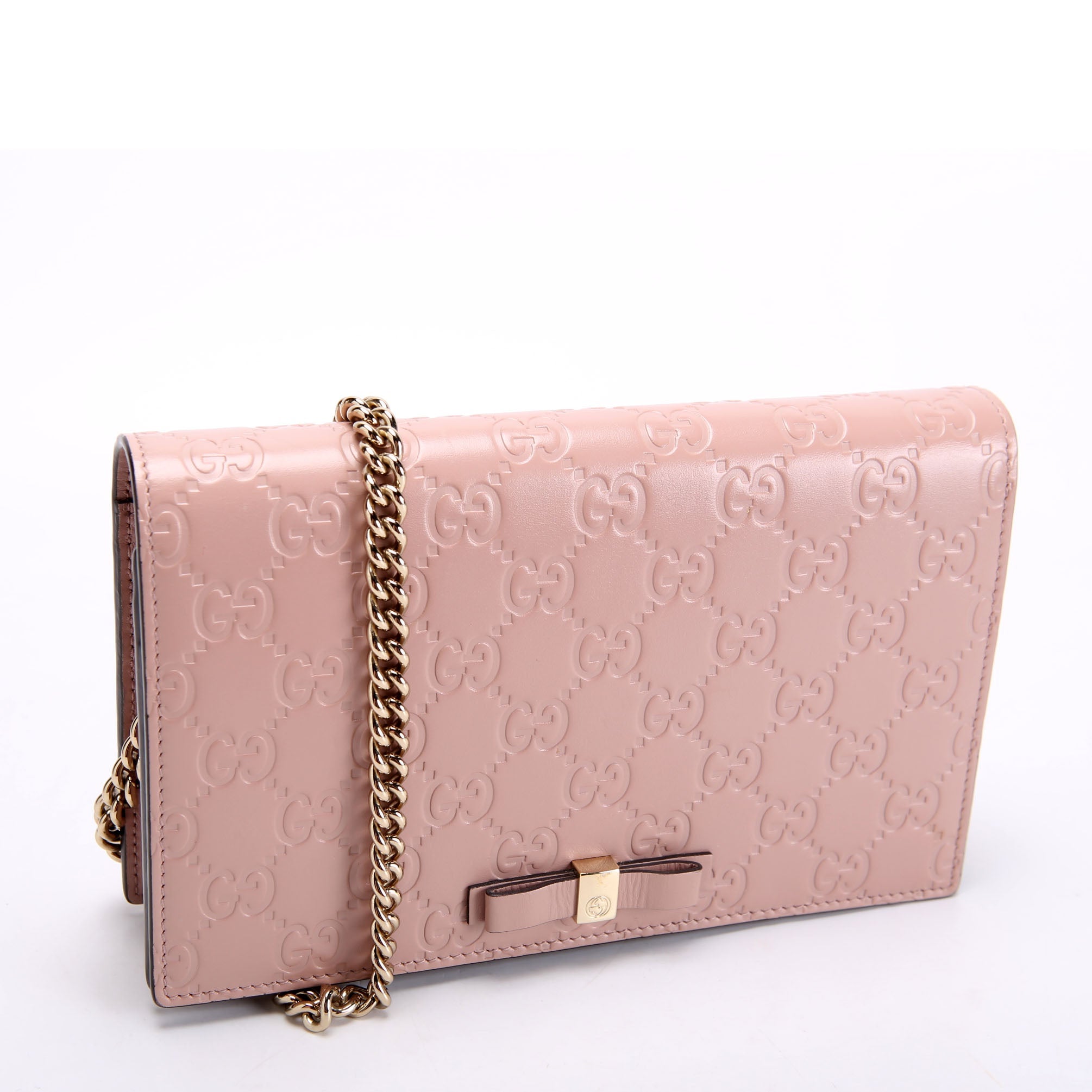 431408 Guccissima Chain Wallet Pink