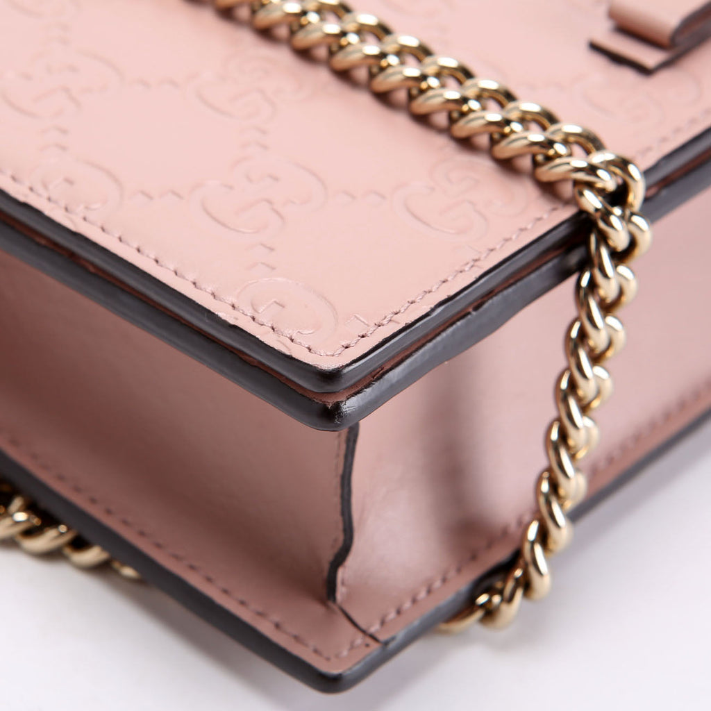431408 Guccissima Chain Wallet Pink