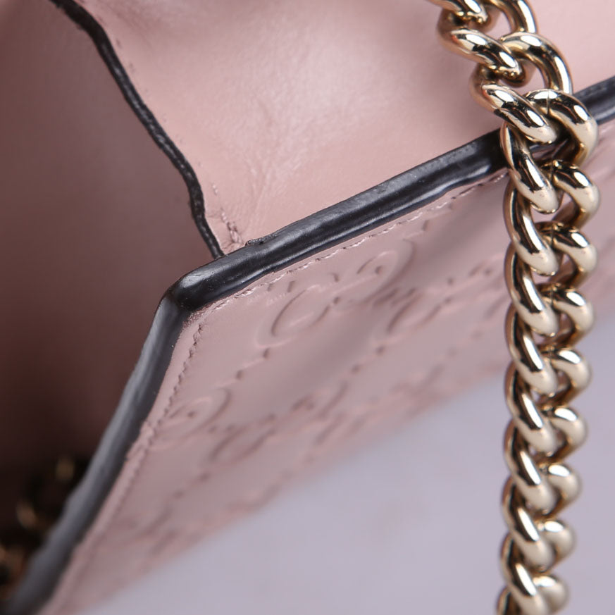 431408 Guccissima Chain Wallet Pink