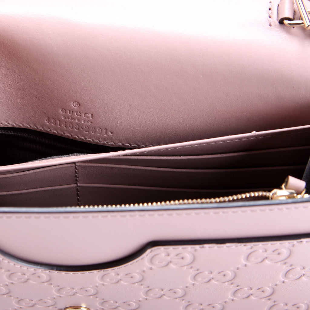 431408 Guccissima Chain Wallet Pink