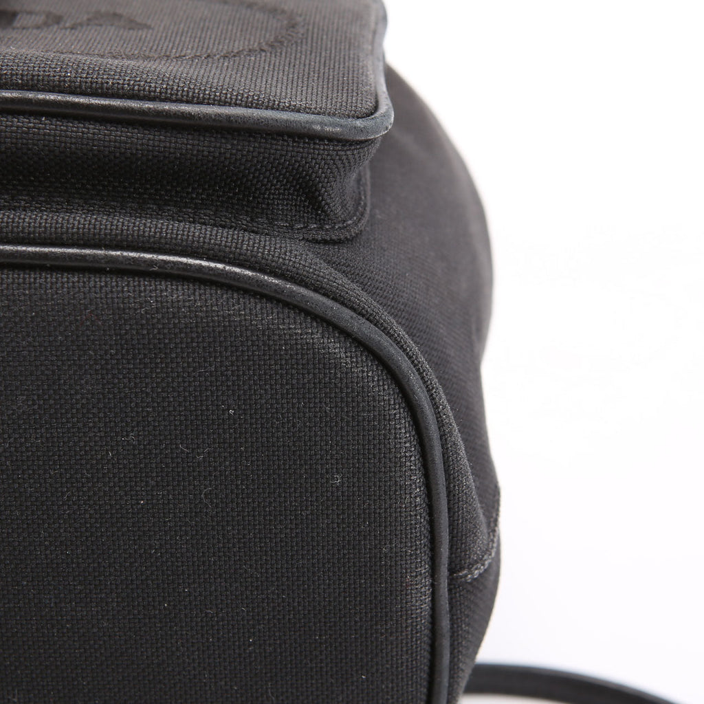 Prada 1BH038 Duet Logo Jacquard Bucket Black