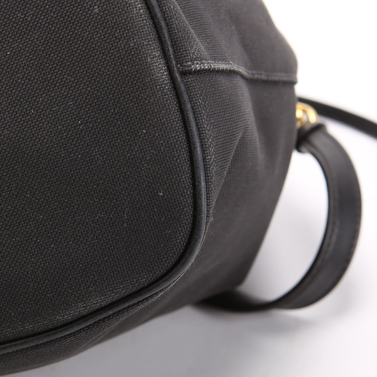 Prada 1BH038 Duet Logo Jacquard Bucket Black