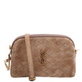 Gabby Zip Chain Pouch Suede 733667 Brown
