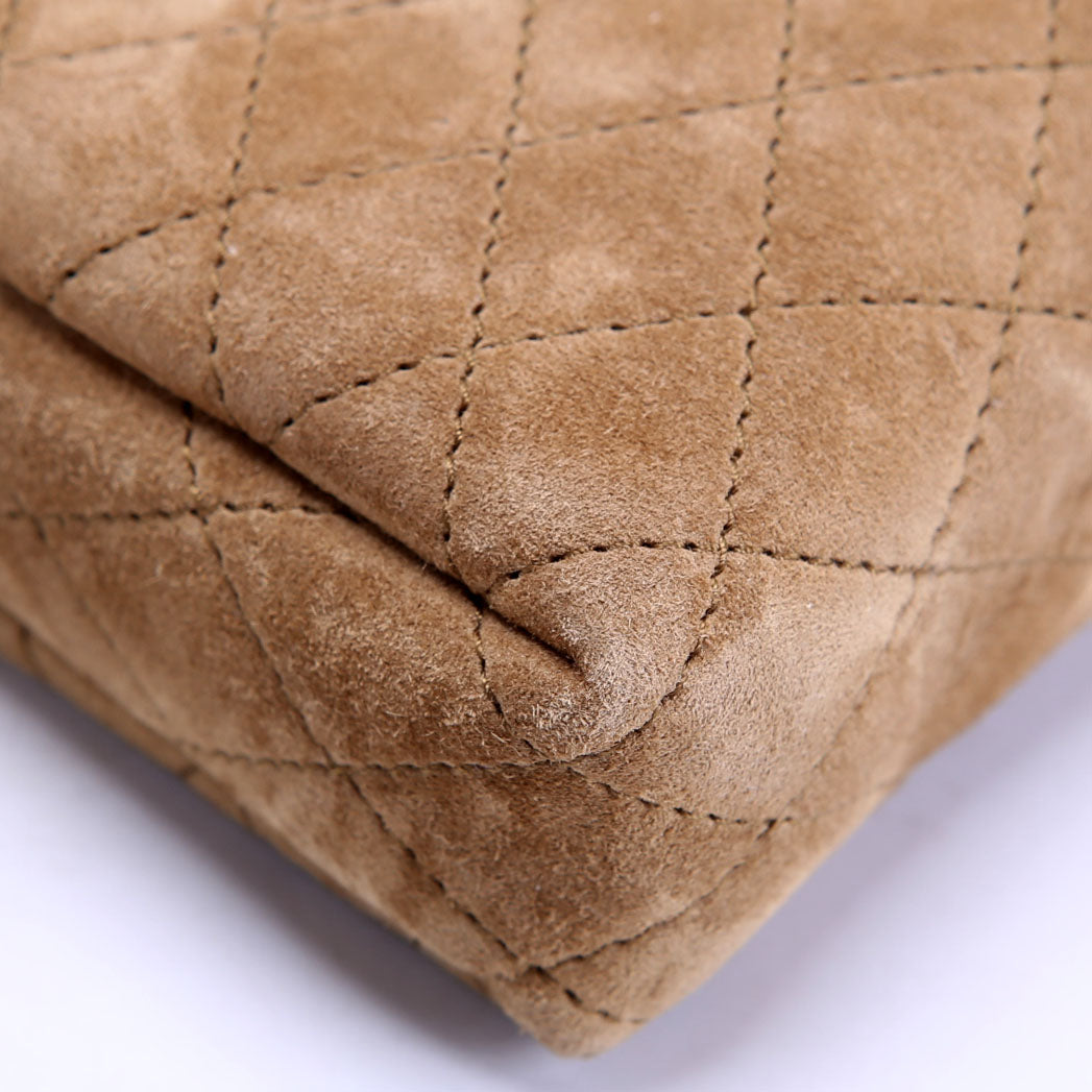 Gabby Zip Chain Pouch Suede 733667 Brown