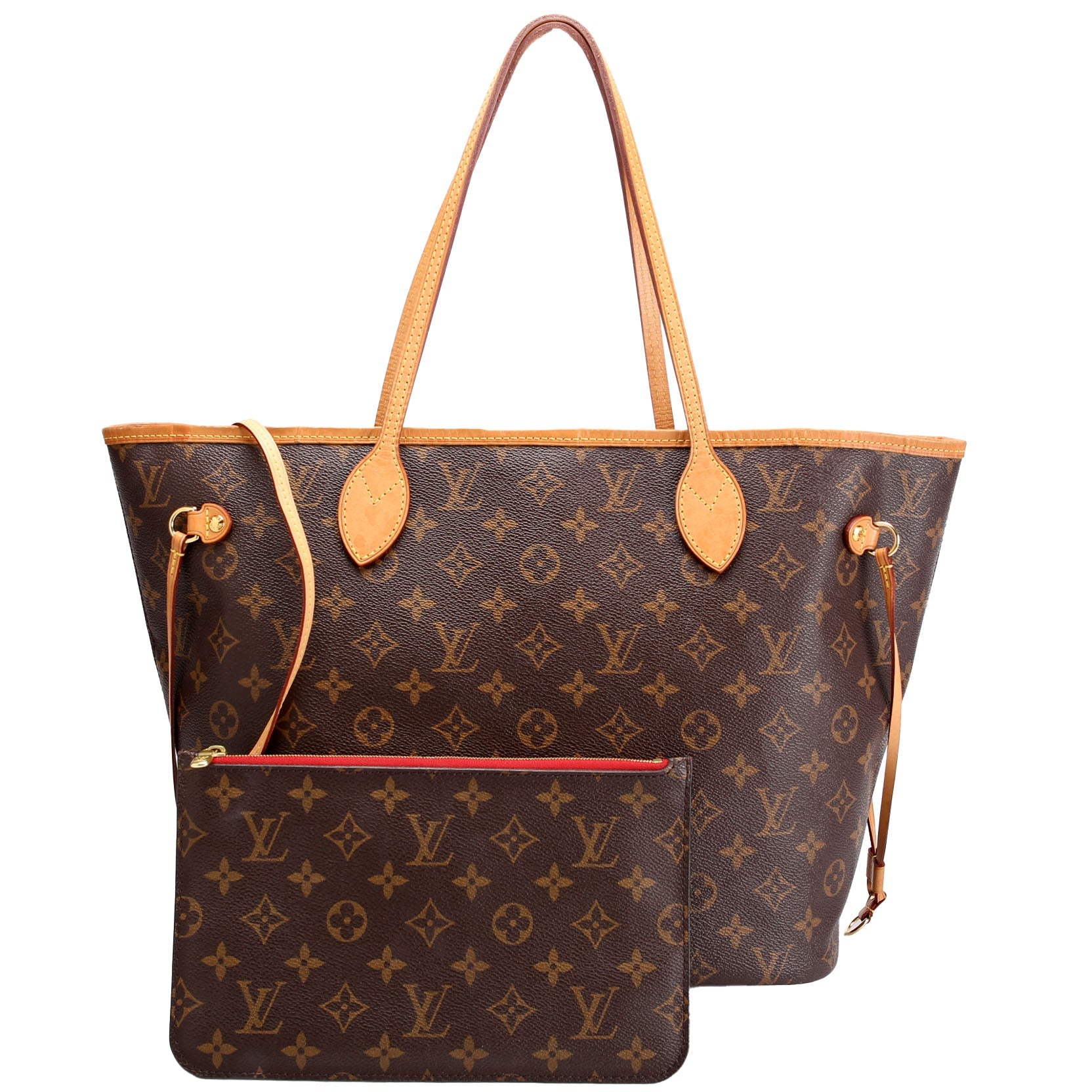 Louis Vuitton Neverfull W/Wallet MM Monogram