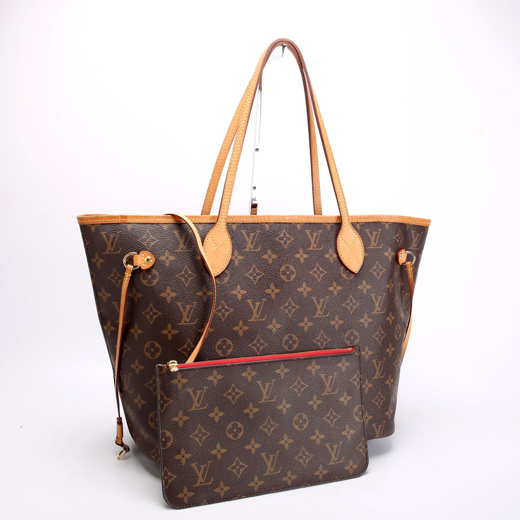Louis Vuitton Neverfull W/Wallet MM Monogram