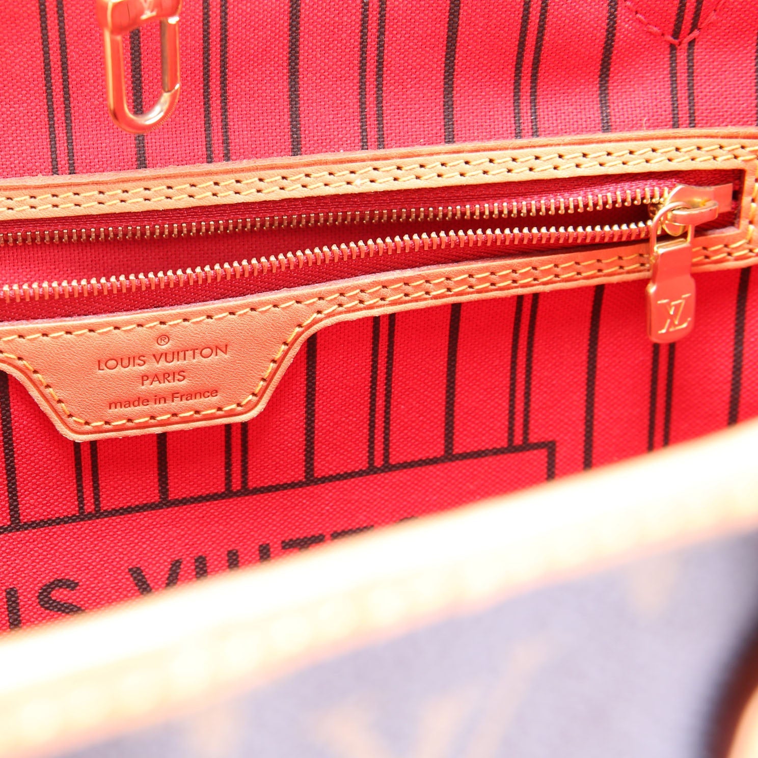 Louis Vuitton Neverfull W/Wallet MM Monogram