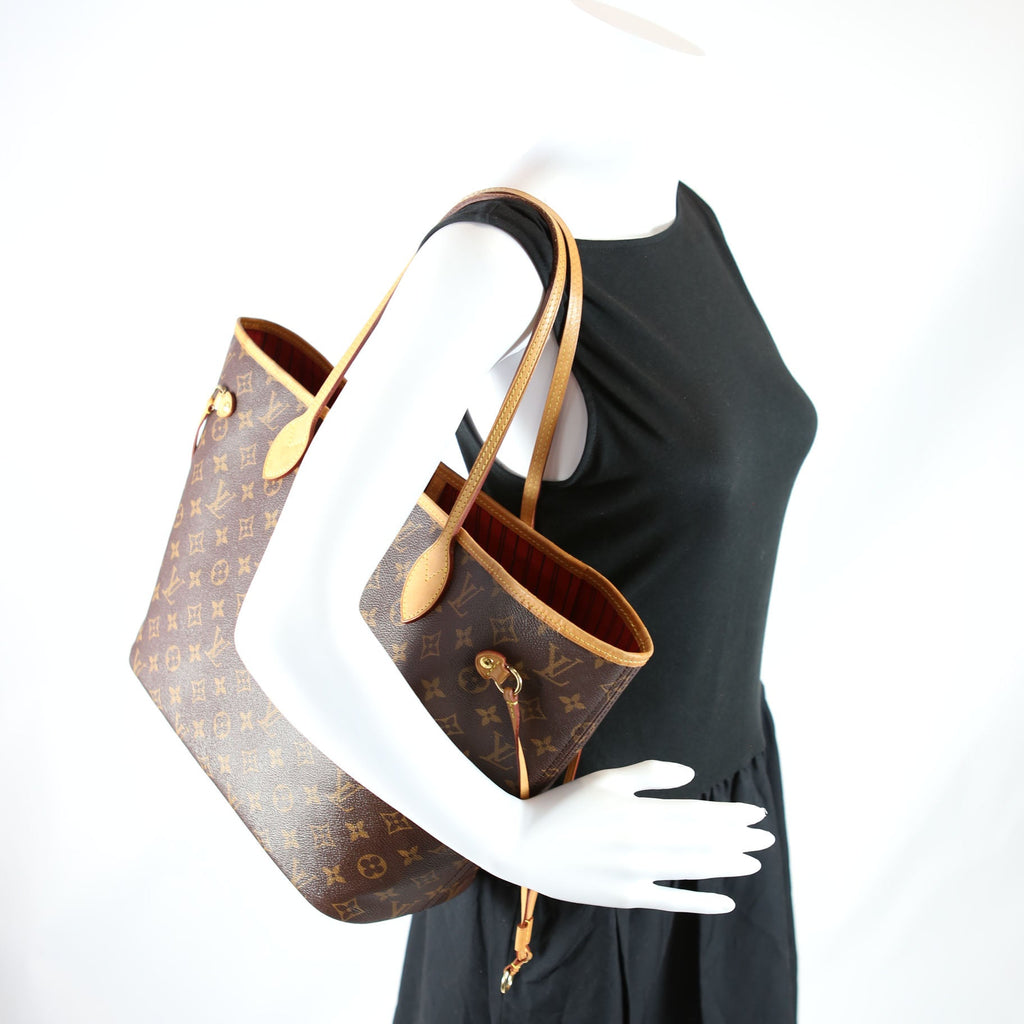 Louis Vuitton Neverfull W/Wallet MM Monogram
