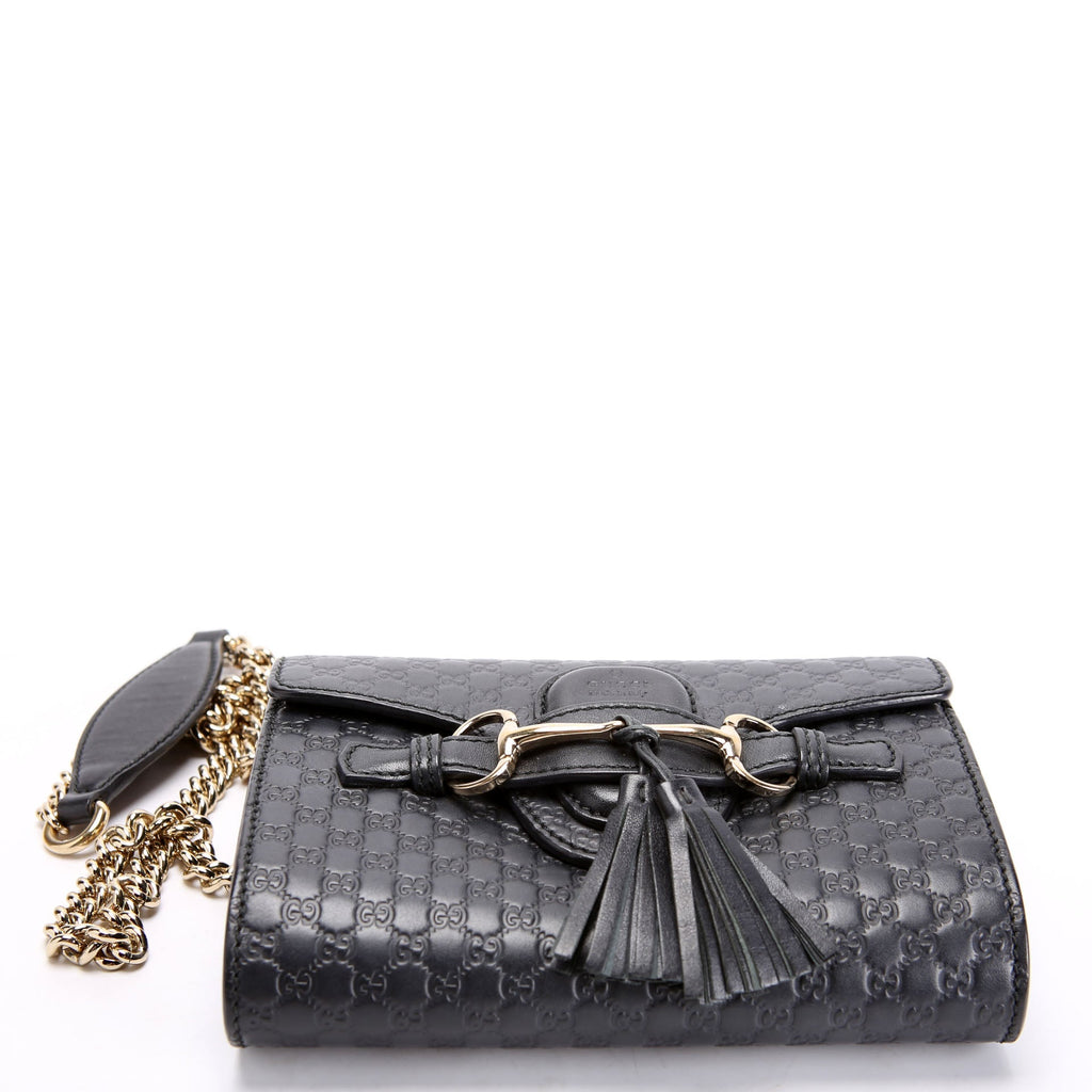 449636 Micro Guccissima Mini Emily Shoulder Black