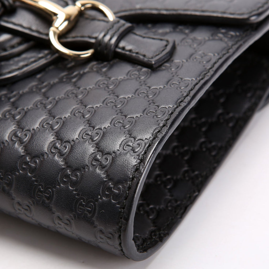 449636 Micro Guccissima Mini Emily Shoulder Black