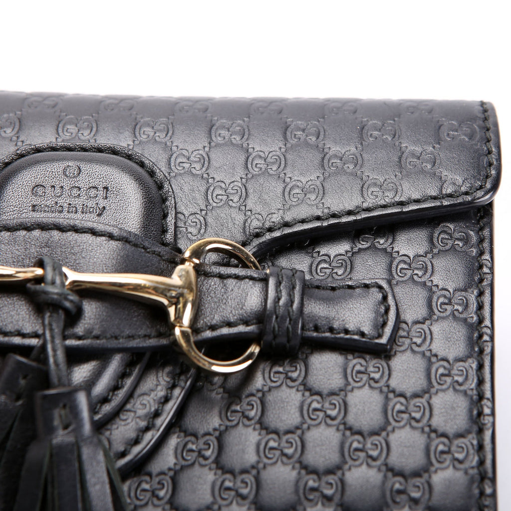 449636 Micro Guccissima Mini Emily Shoulder Black