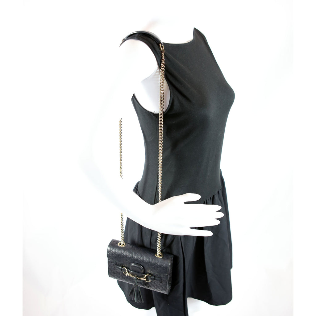 449636 Micro Guccissima Mini Emily Shoulder Black
