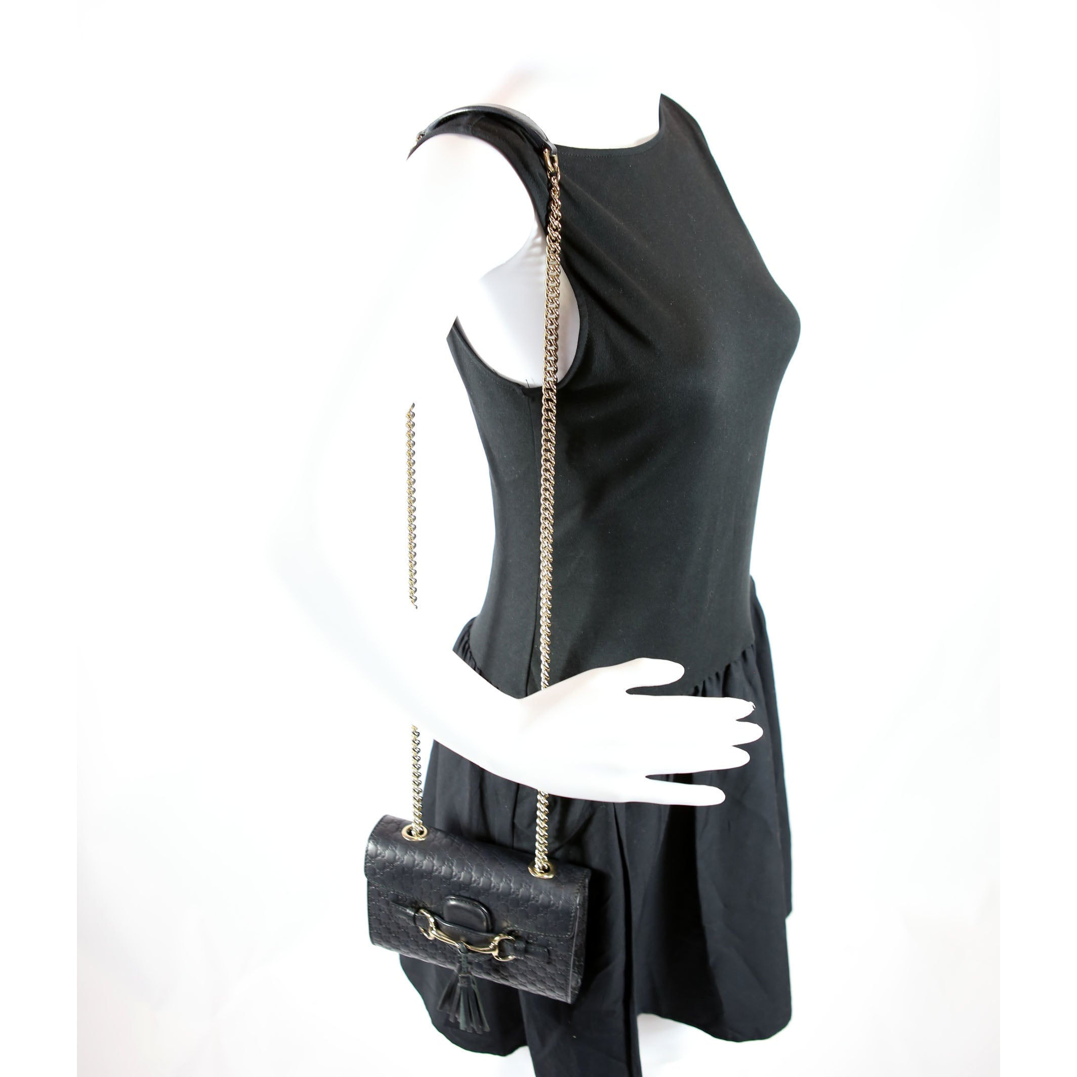449636 Micro Guccissima Mini Emily Shoulder Black