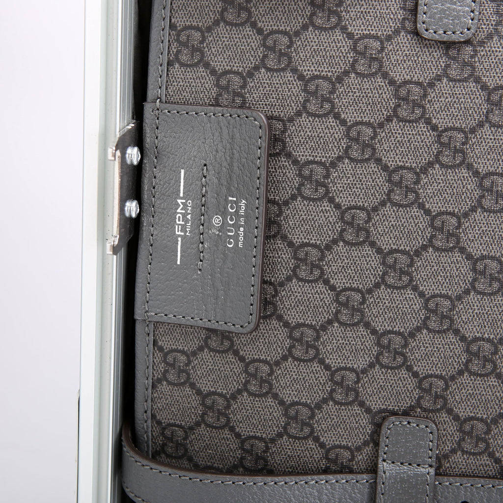 Gucci 740391 GG Supreme Porter Cabin Plus Trolley Grey