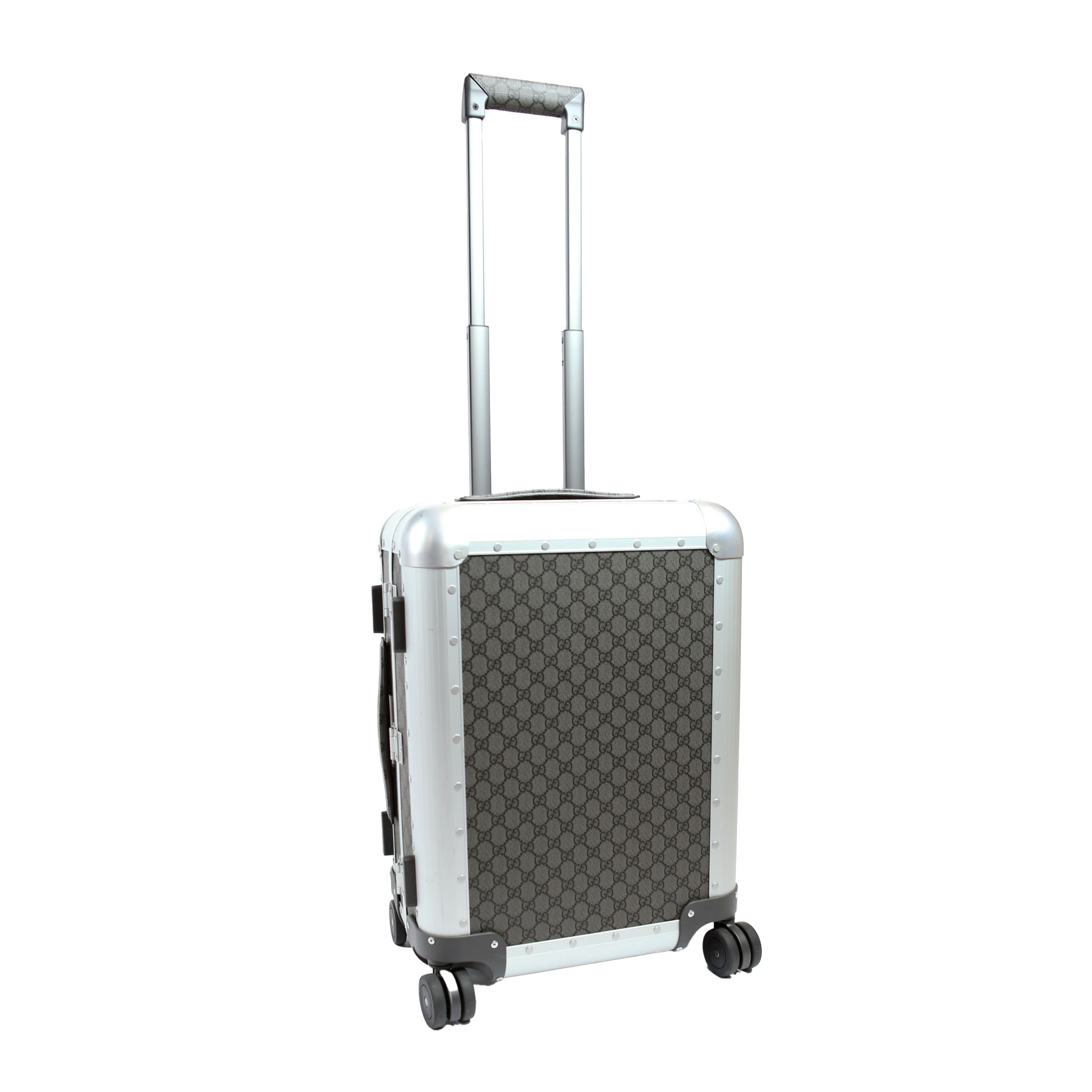 Gucci 740391 GG Supreme Porter Cabin Plus Trolley Grey