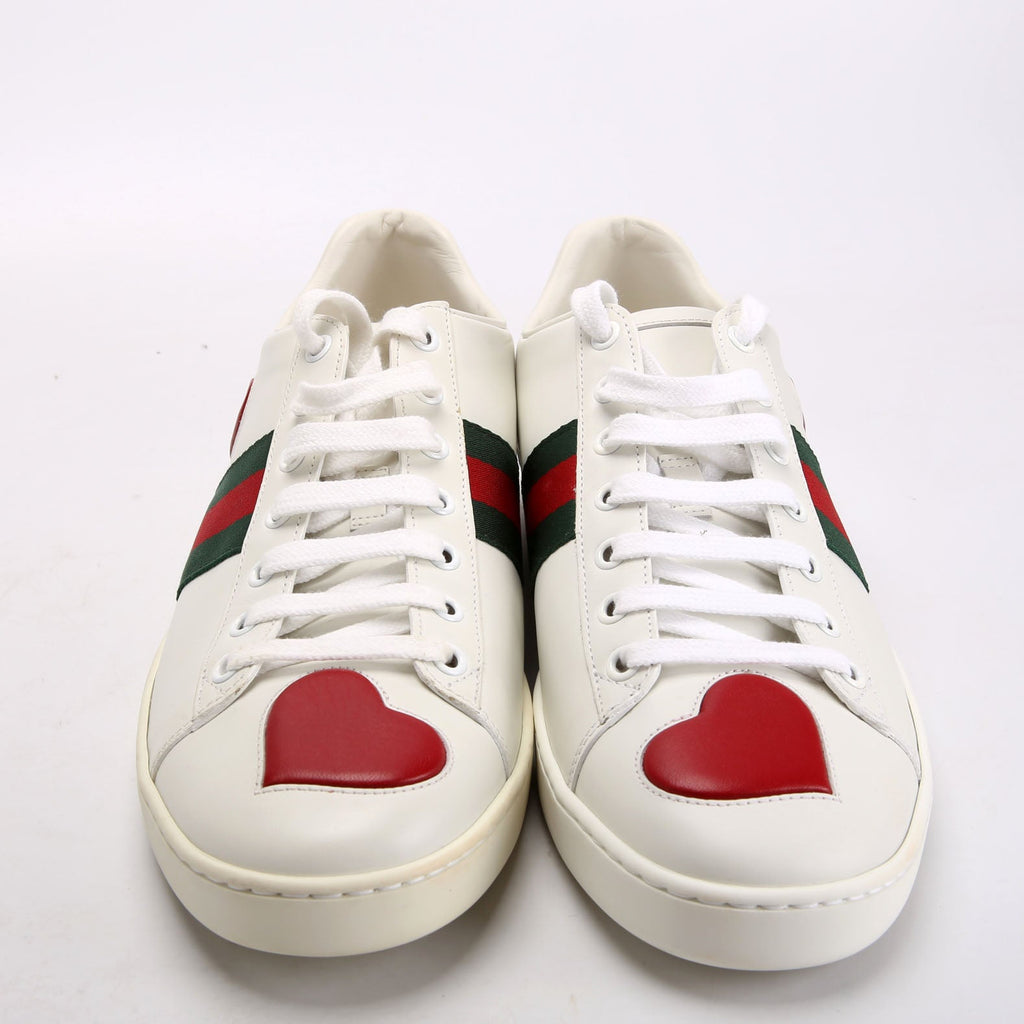 Gucci Ace Web Heart Sneakers Size 41
