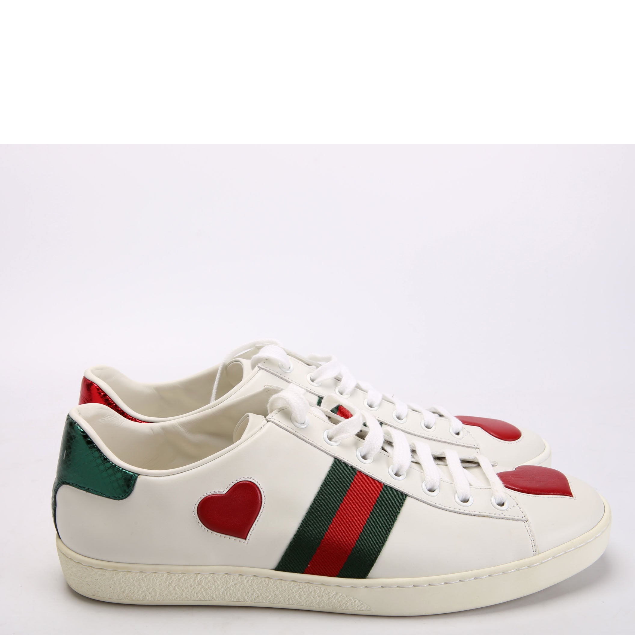 Gucci Ace Web Heart Sneakers Size 41
