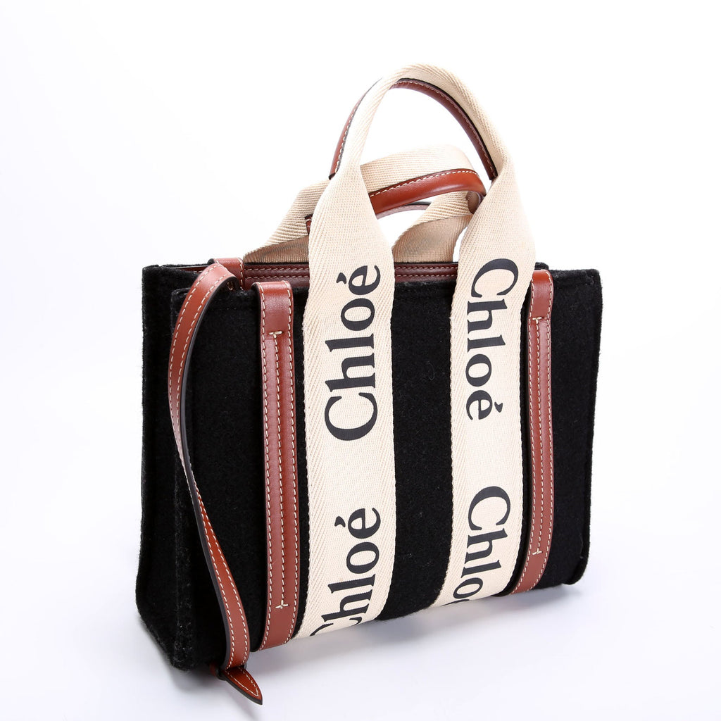 Woody Ribbon Tote Small Wool