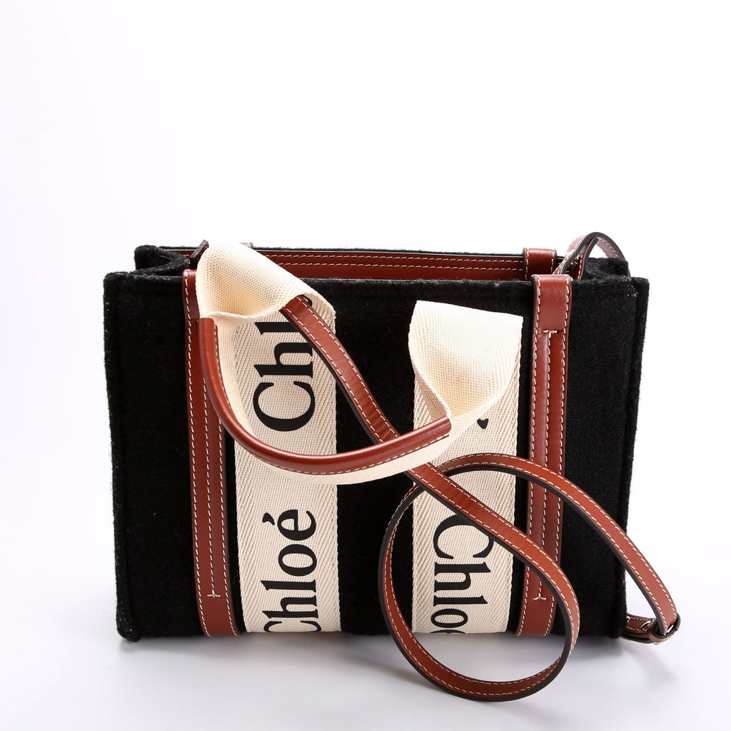 Woody Ribbon Tote Small Wool