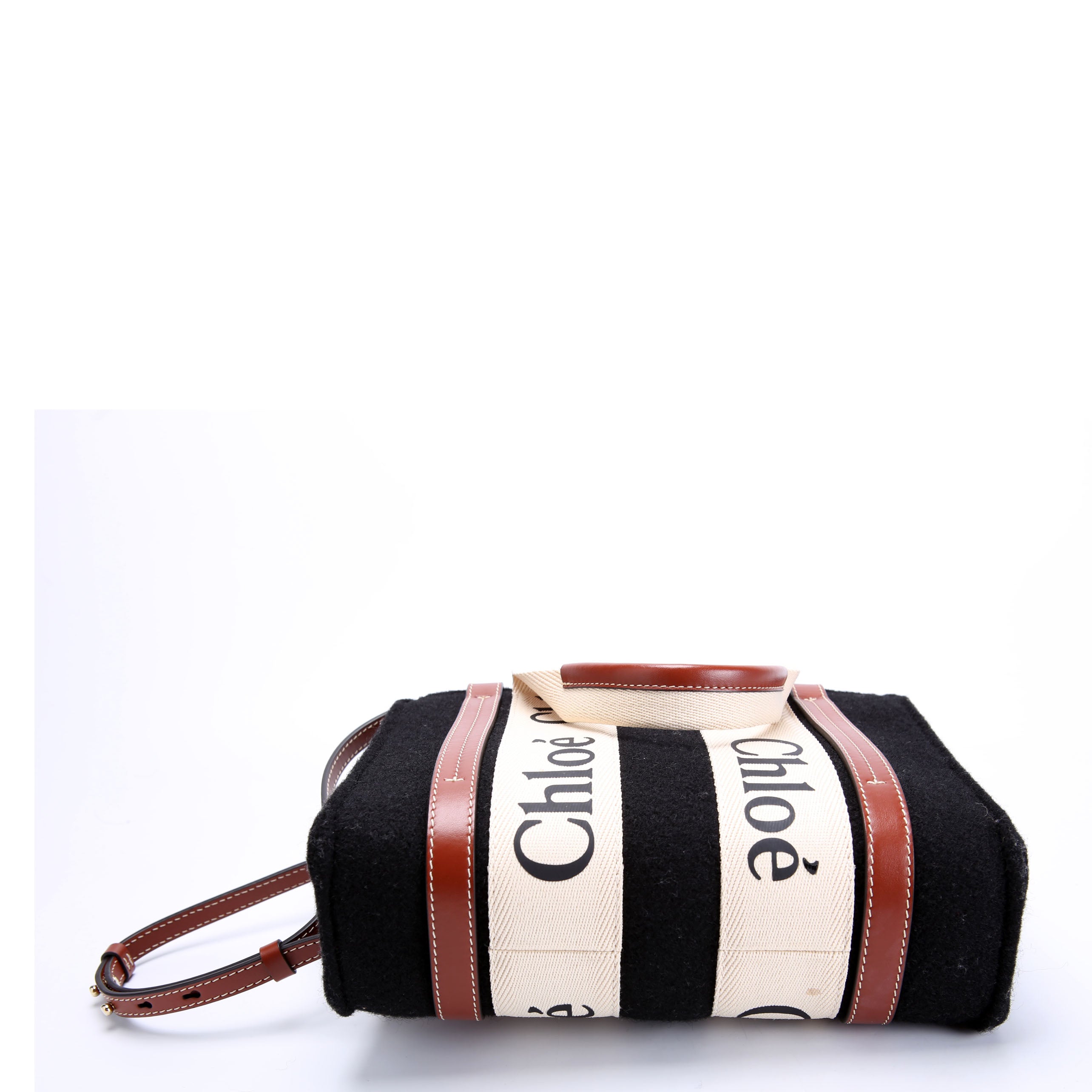 Woody Ribbon Tote Small Wool
