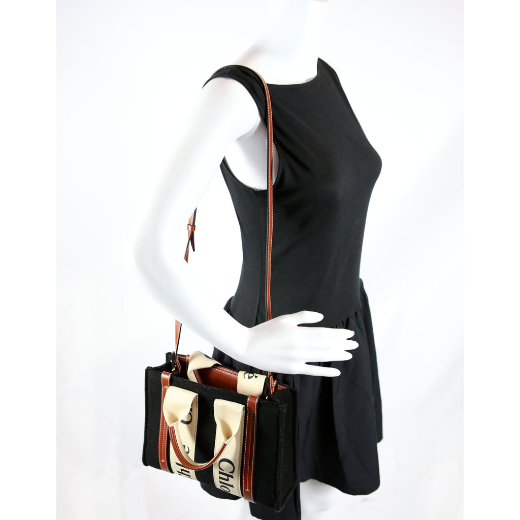Woody Ribbon Tote Small Wool
