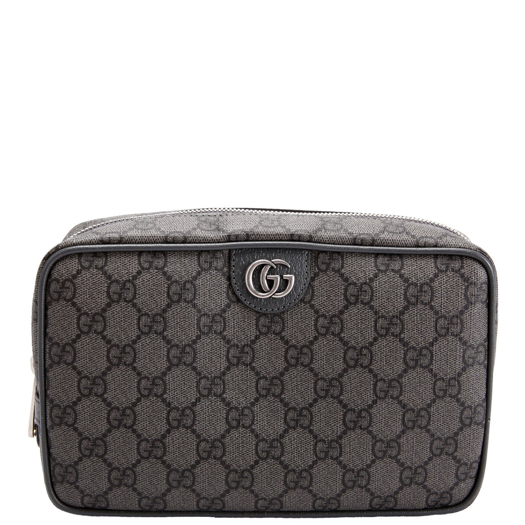 Gucci 760019 Ophidia GG Supreme Small Toiletry Case Gray