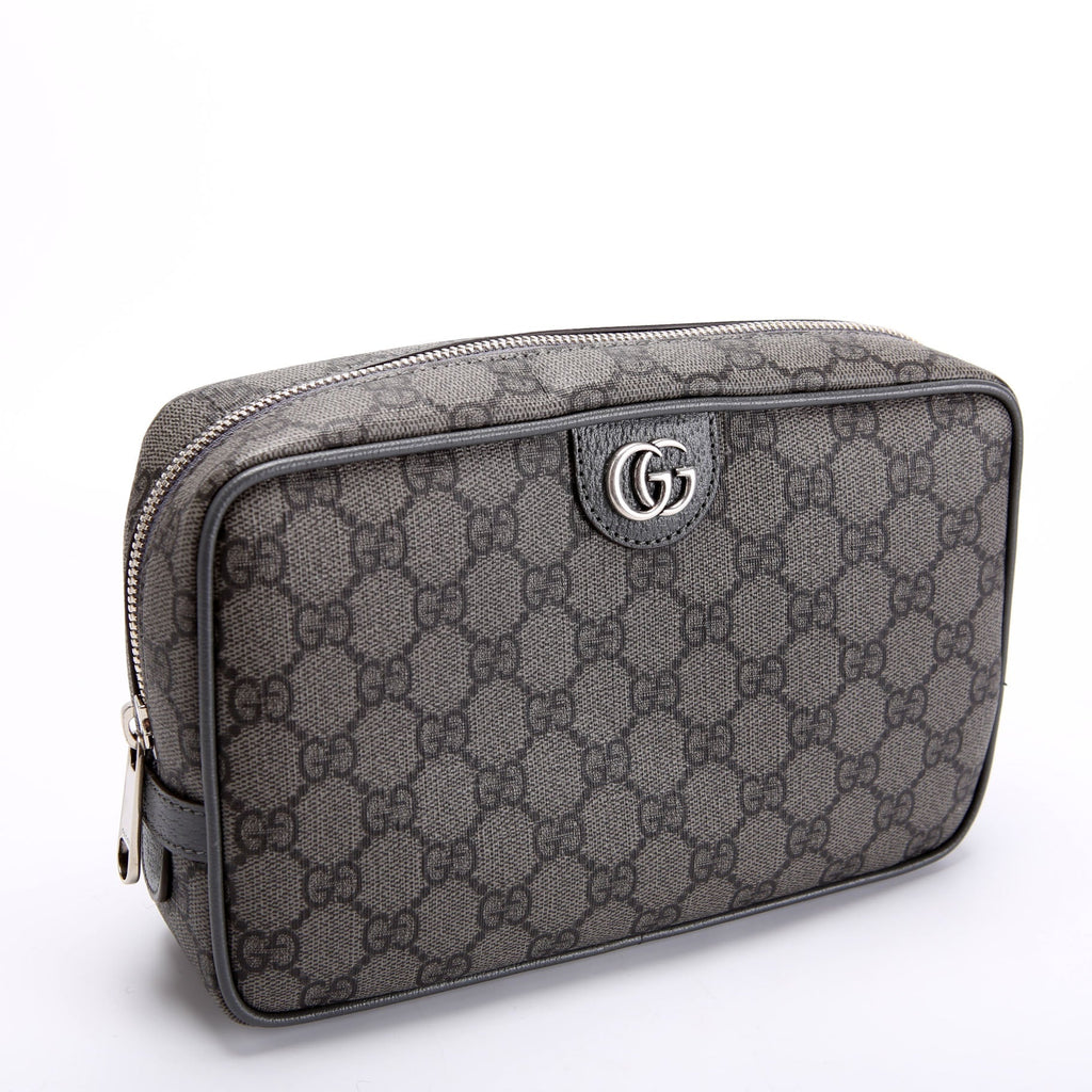 Gucci 760019 Ophidia GG Supreme Small Toiletry Case Gray