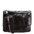 Niki Medium Crinkle Leather 633158 Black