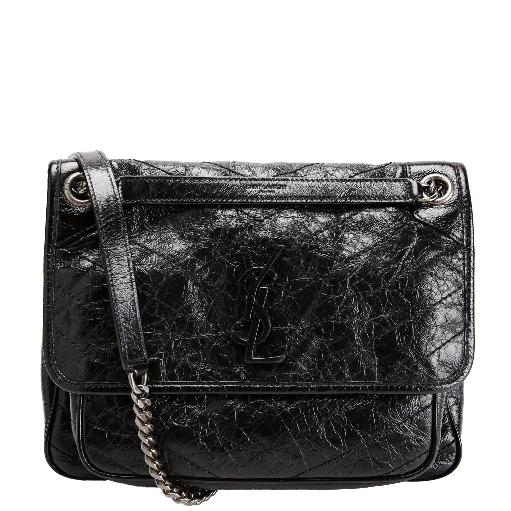Niki Medium Crinkle Leather 633158 Black