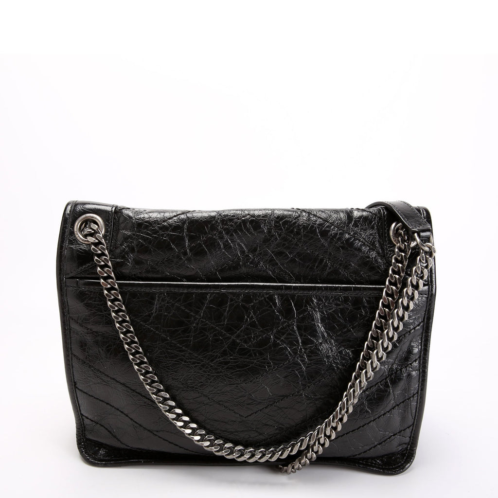 Niki Medium Crinkle Leather 633158 Black