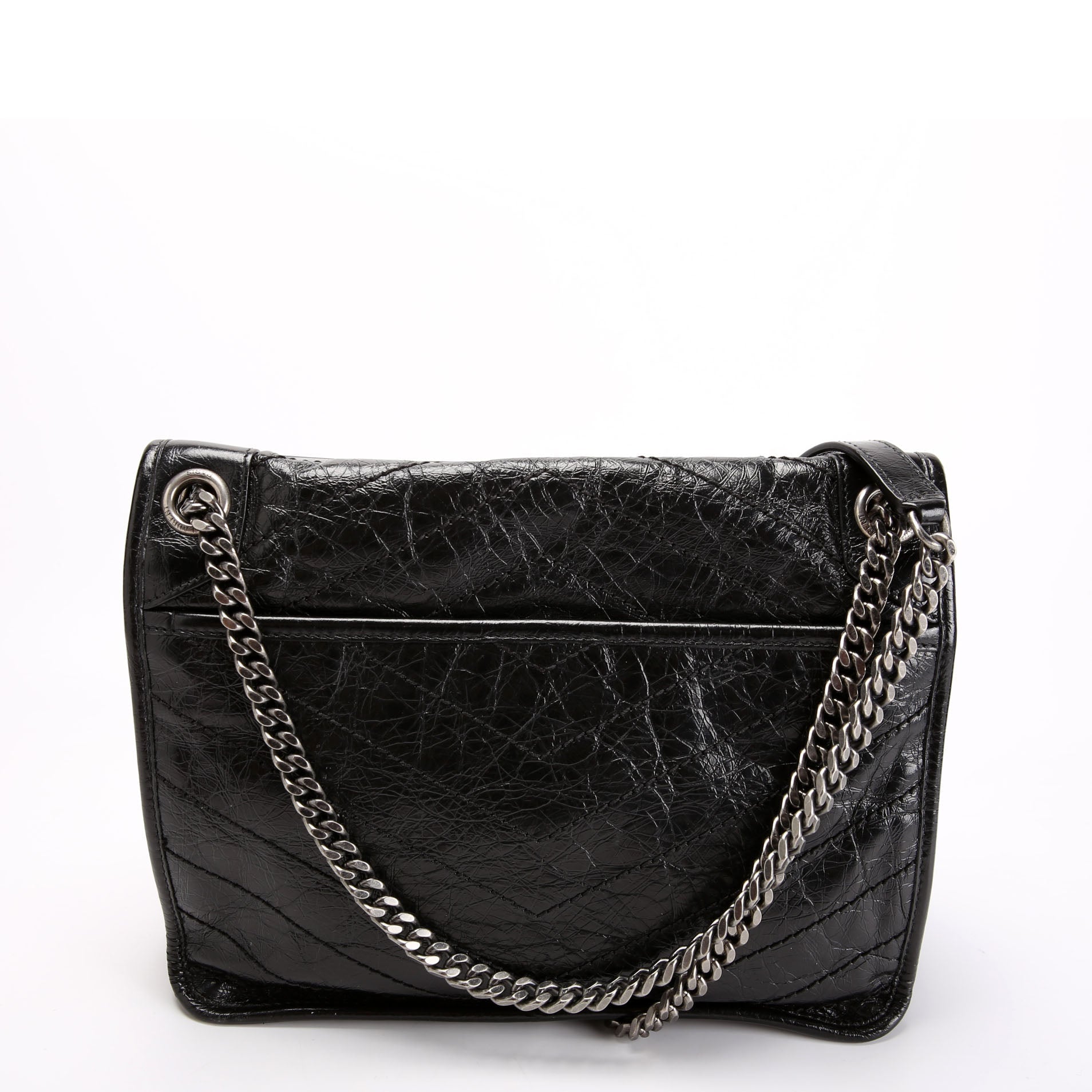 Niki Medium Crinkle Leather 633158 Black