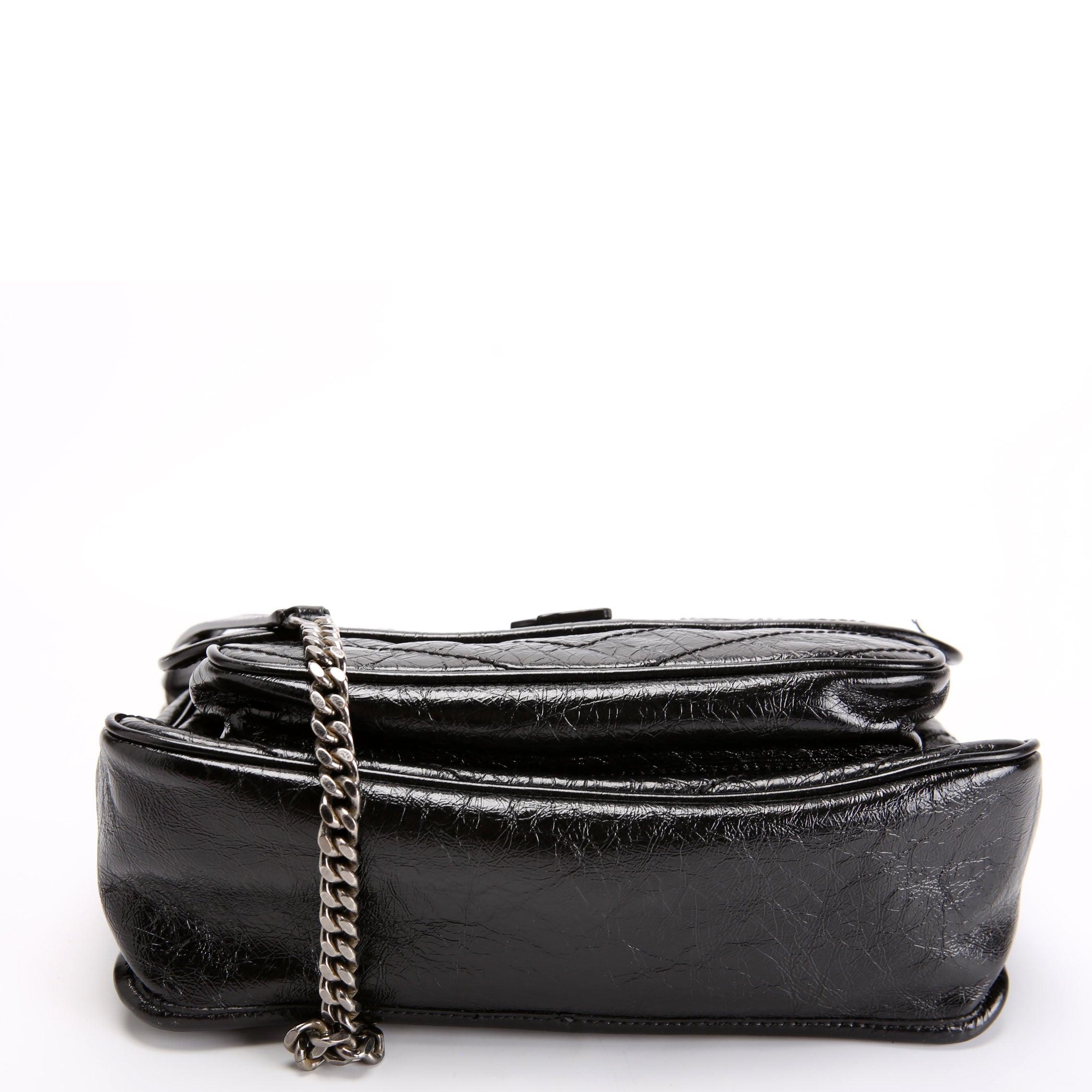 Niki Medium Crinkle Leather 633158 Black