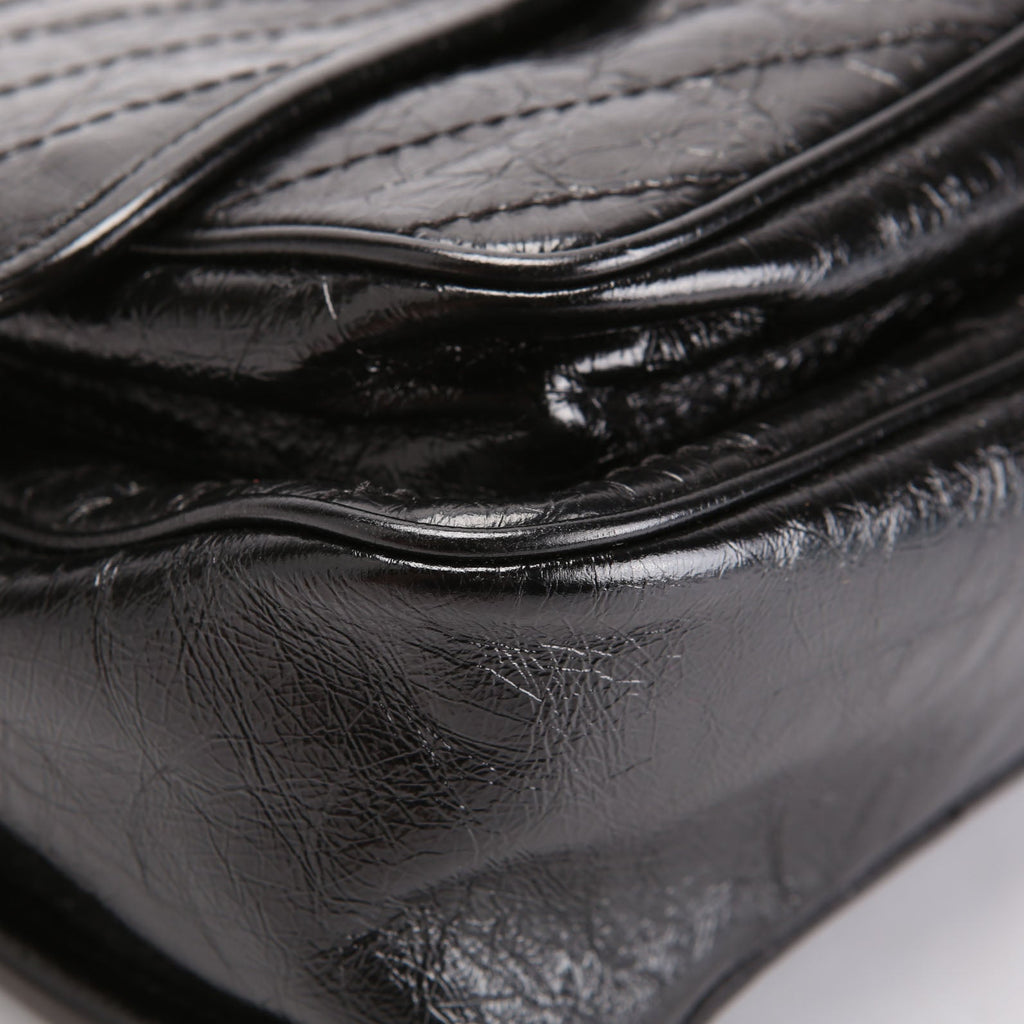 Niki Medium Crinkle Leather 633158 Black