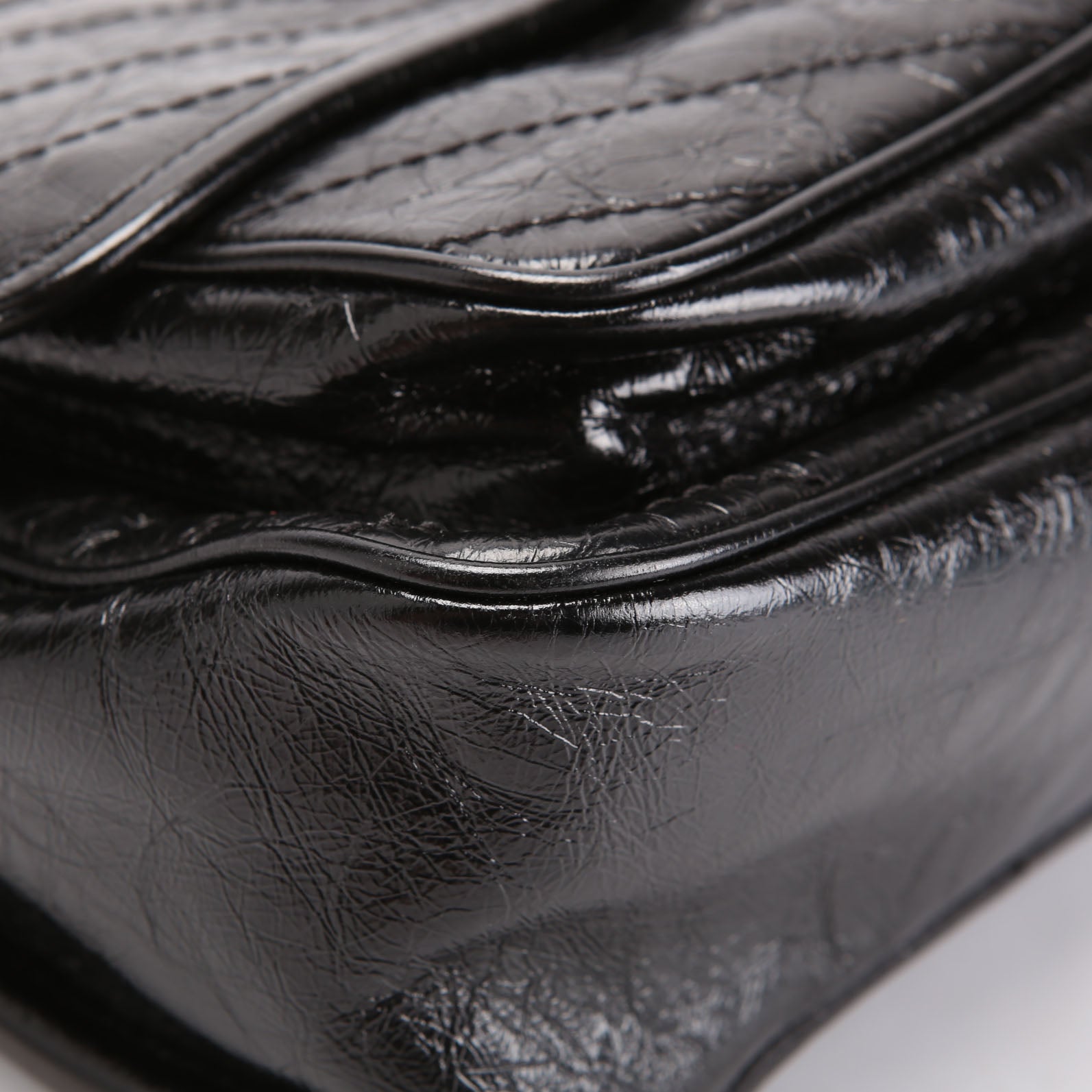 Niki Medium Crinkle Leather 633158 Black