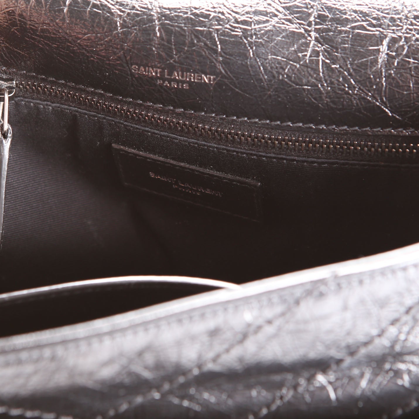 Niki Medium Crinkle Leather 633158 Black