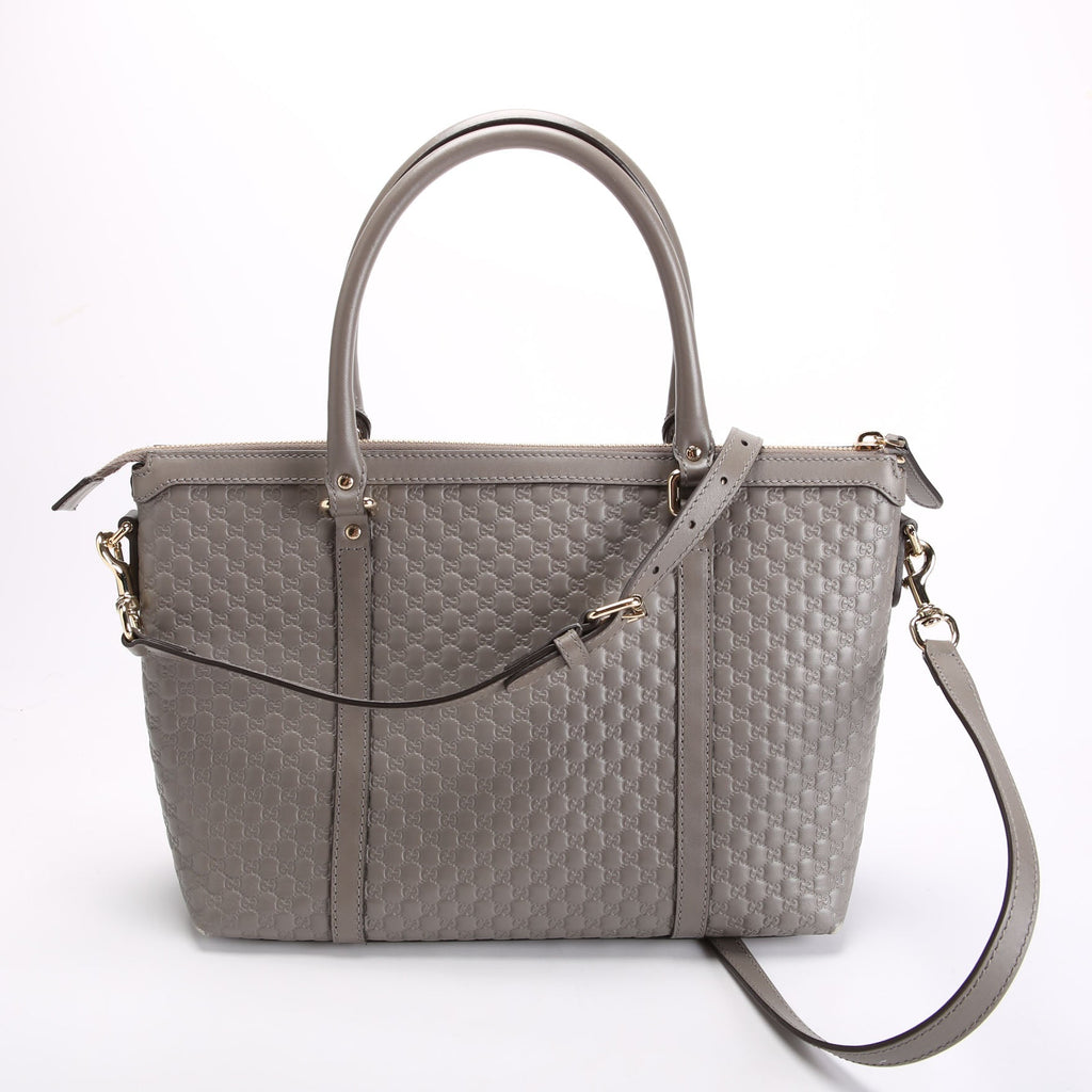 449656 Margaux Satchel Micro Guccissima Grey