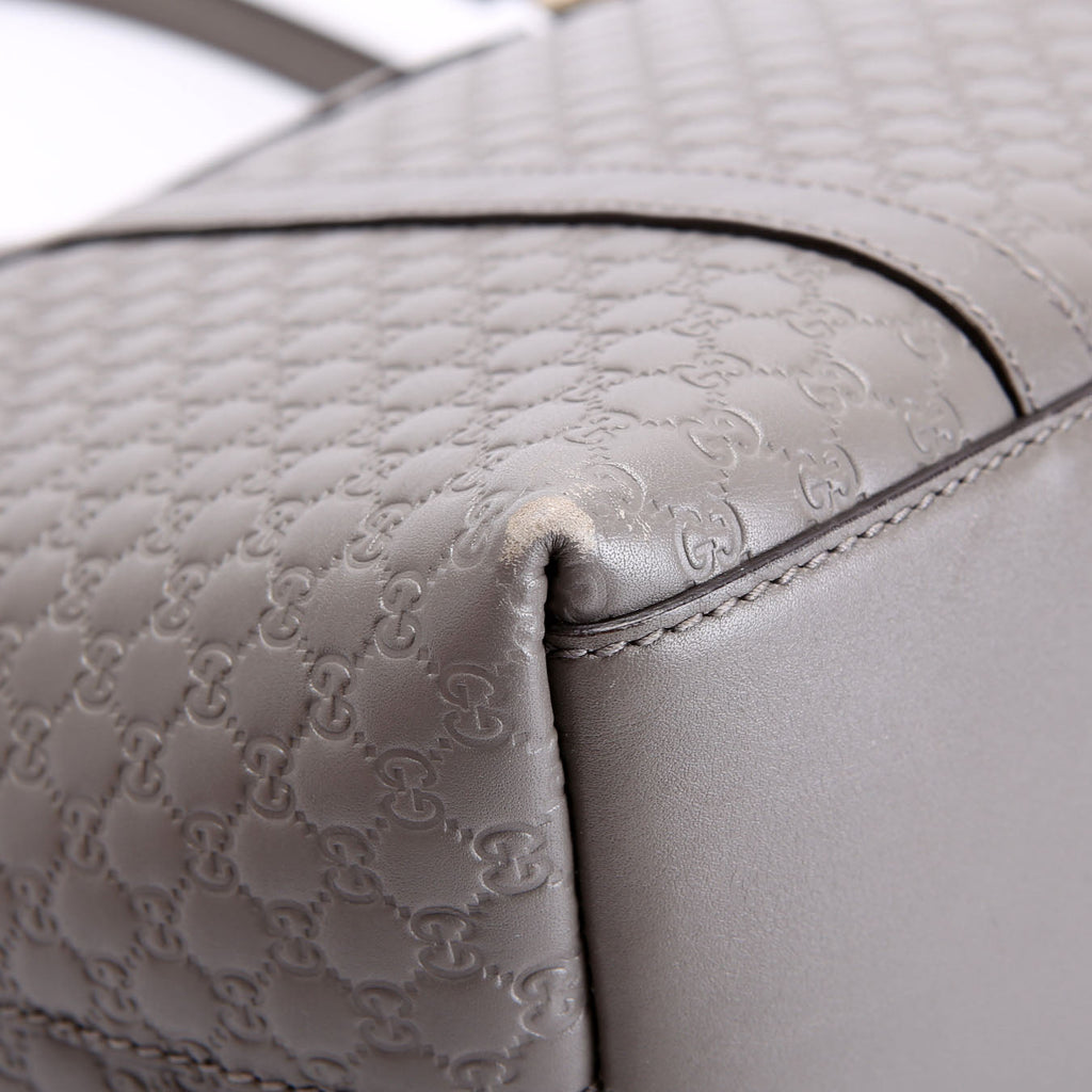 449656 Margaux Satchel Micro Guccissima Grey