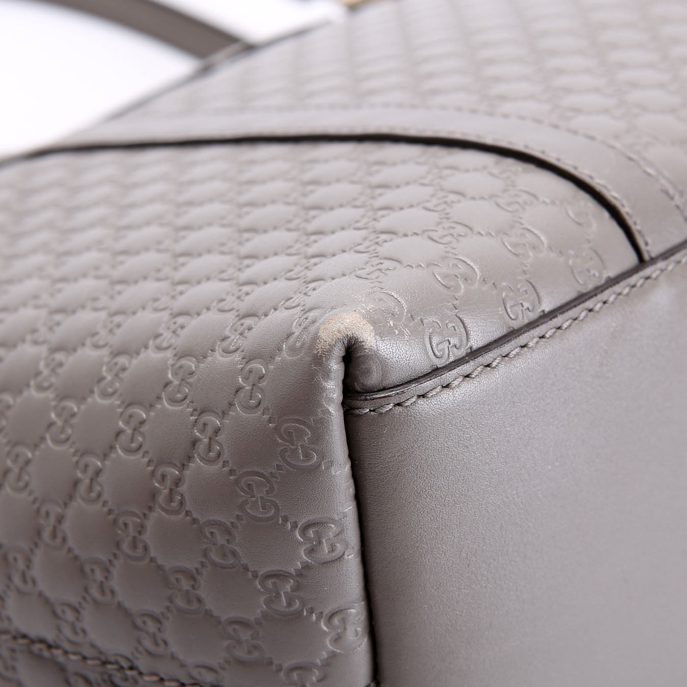 449656 Margaux Satchel Micro Guccissima Grey