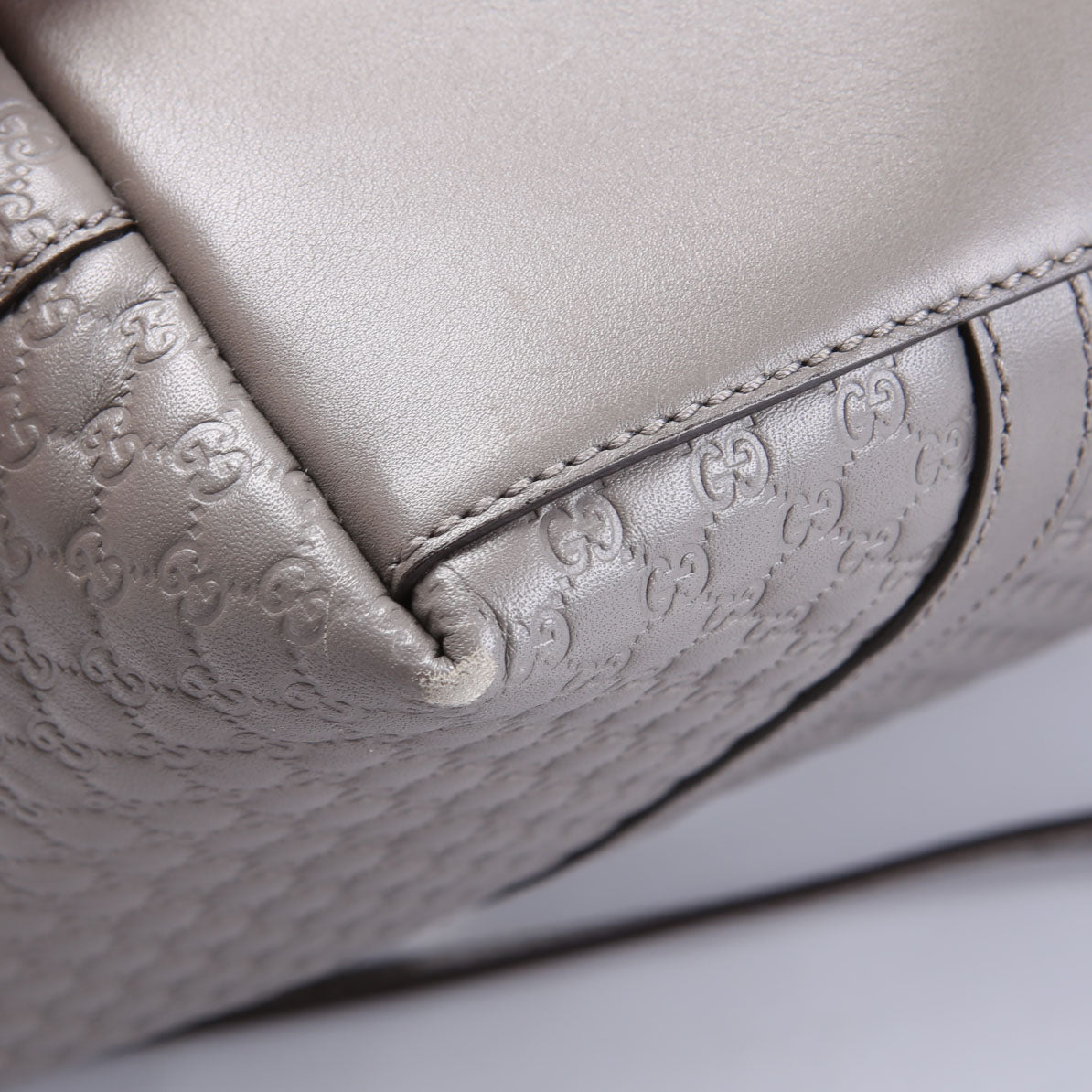 449656 Margaux Satchel Micro Guccissima Grey