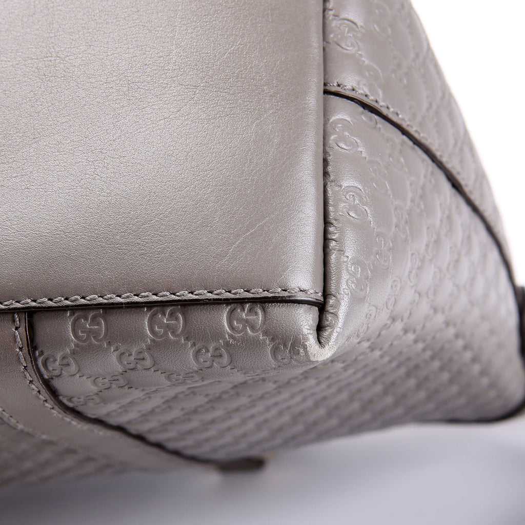 449656 Margaux Satchel Micro Guccissima Grey