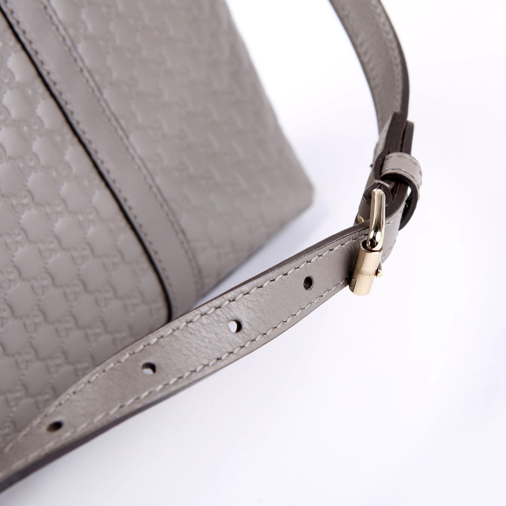 449656 Margaux Satchel Micro Guccissima Grey
