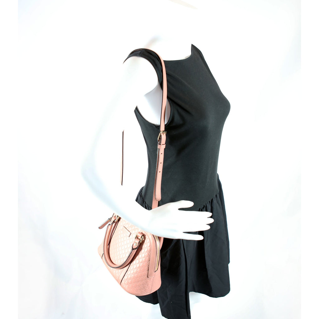 Gucci 449654 Mini Dome Micro Guccissima Pink
