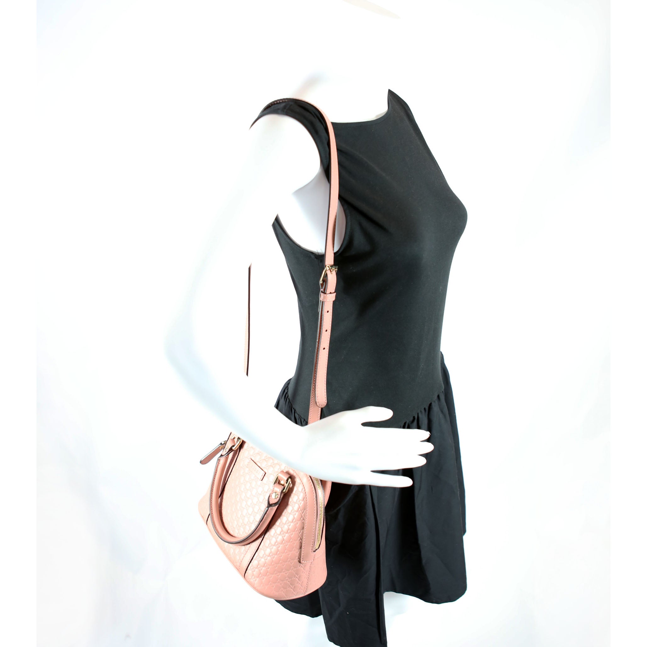 Gucci 449654 Mini Dome Micro Guccissima Pink