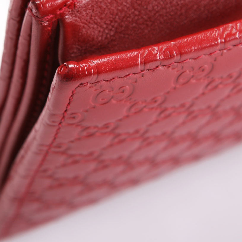 Gucci 466507 Micro GG Wallet On Chain Red