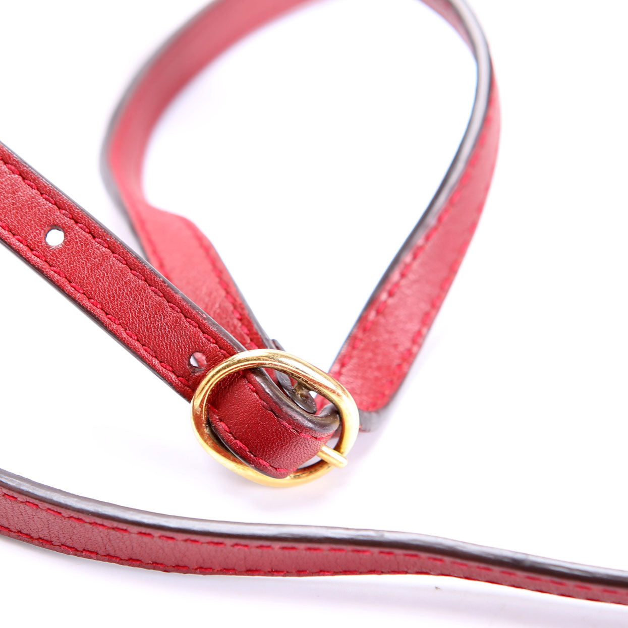 Gucci 466507 Micro GG Wallet On Chain Red