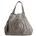 282309 Soho Leather Hobo Medium Silver