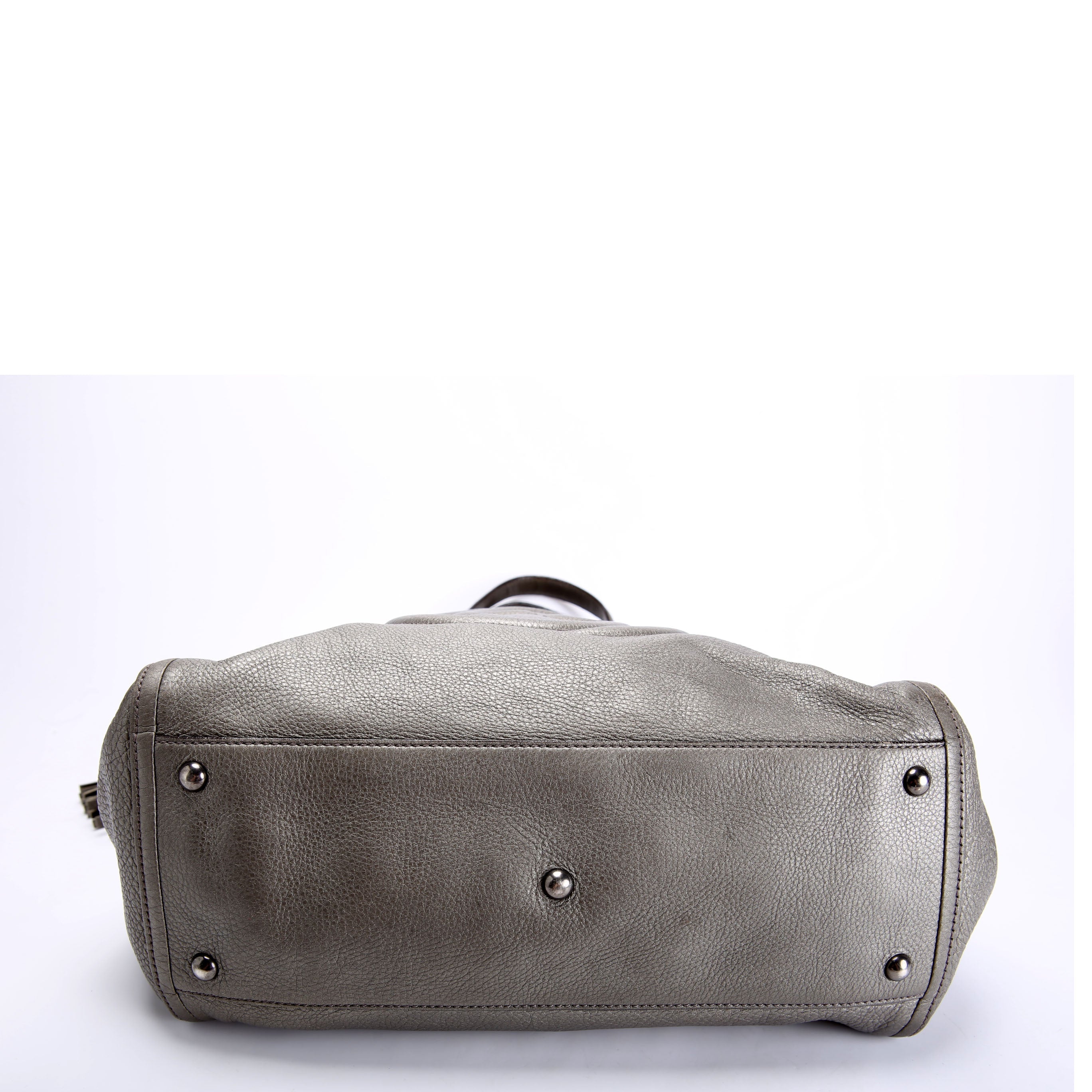 282309 Soho Leather Hobo Medium Silver