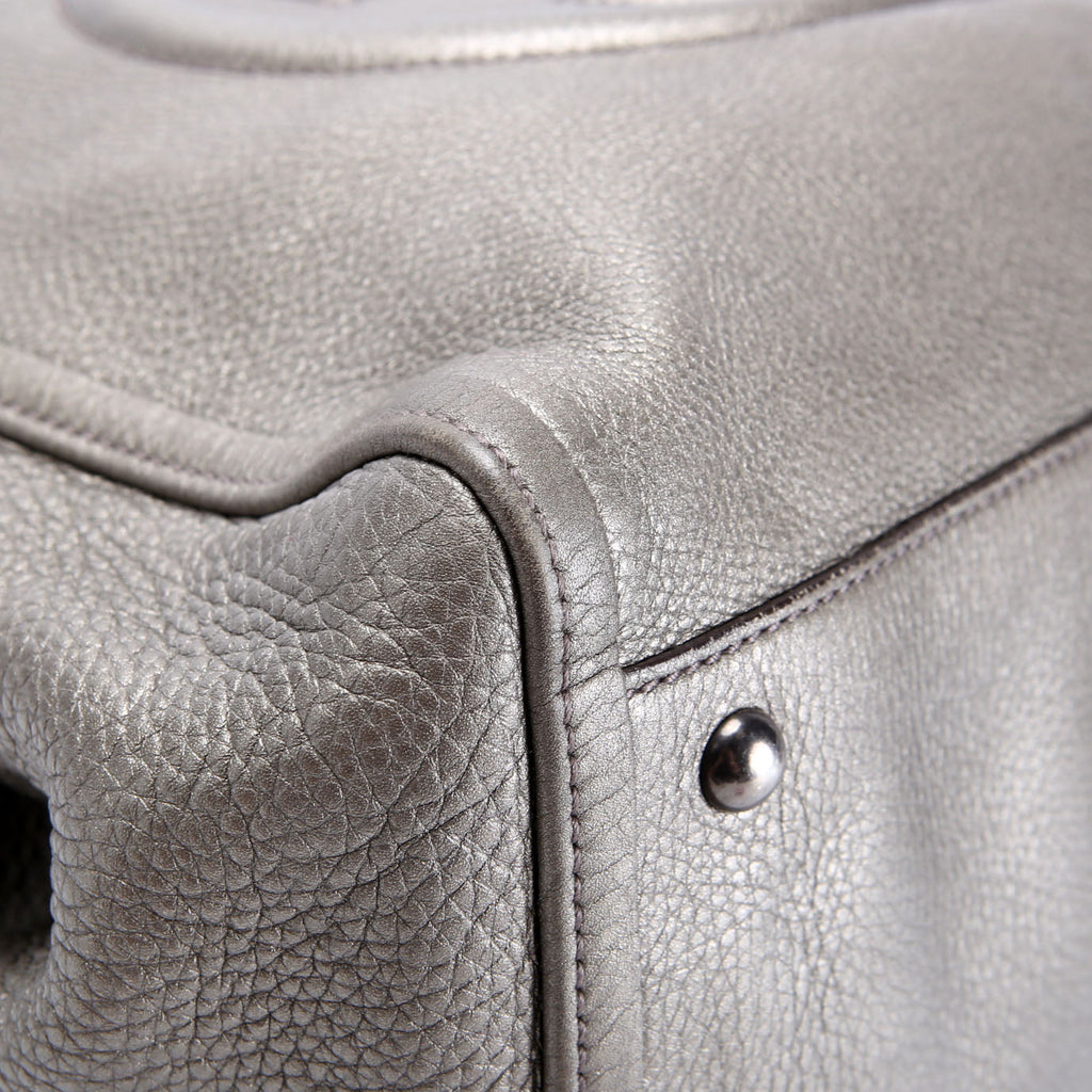 282309 Soho Leather Hobo Medium Silver
