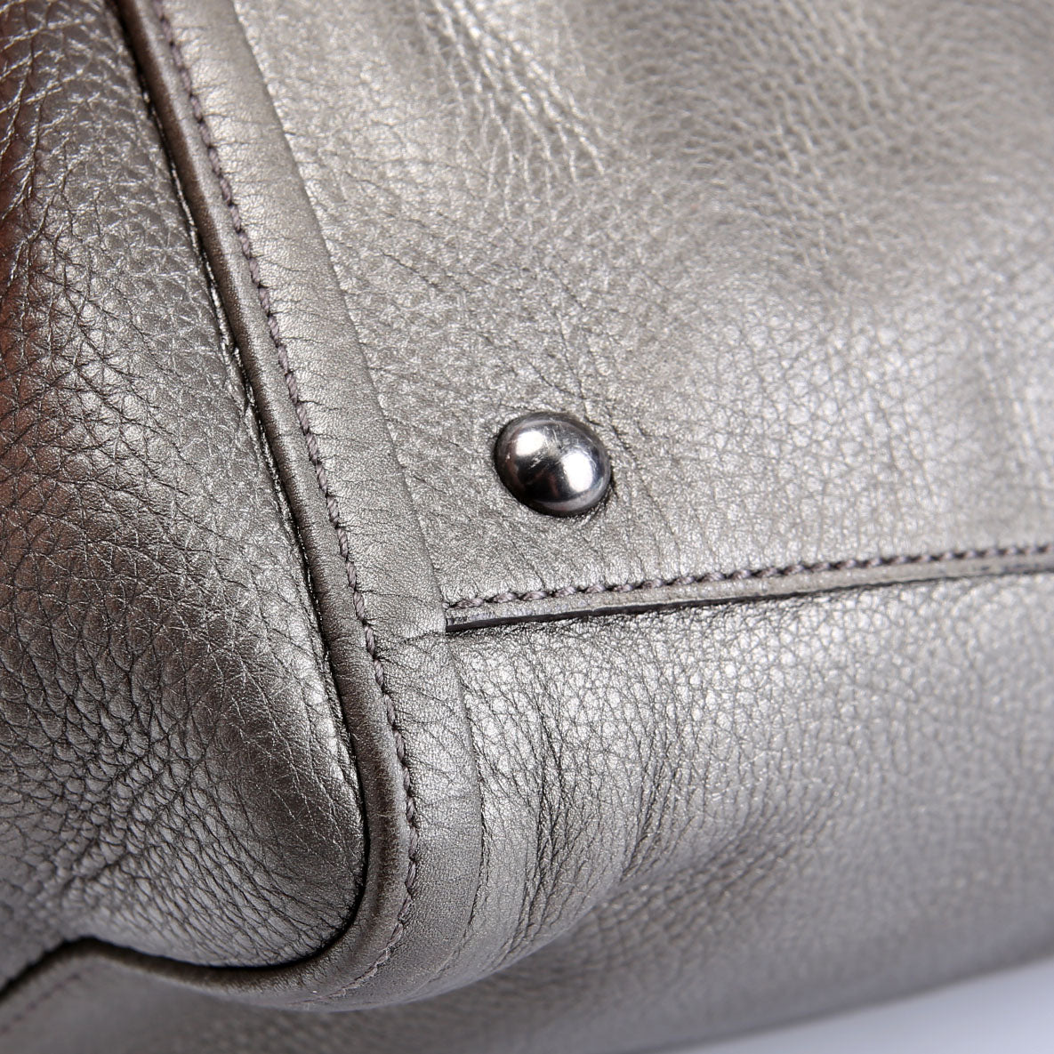 282309 Soho Leather Hobo Medium Silver