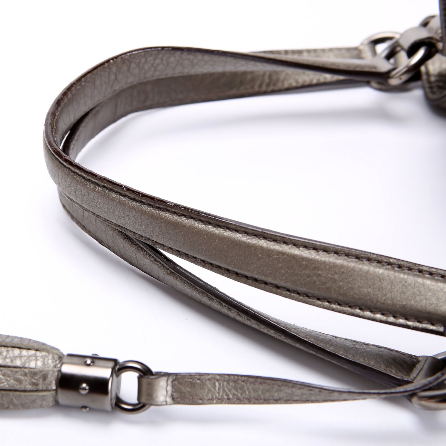 282309 Soho Leather Hobo Medium Silver